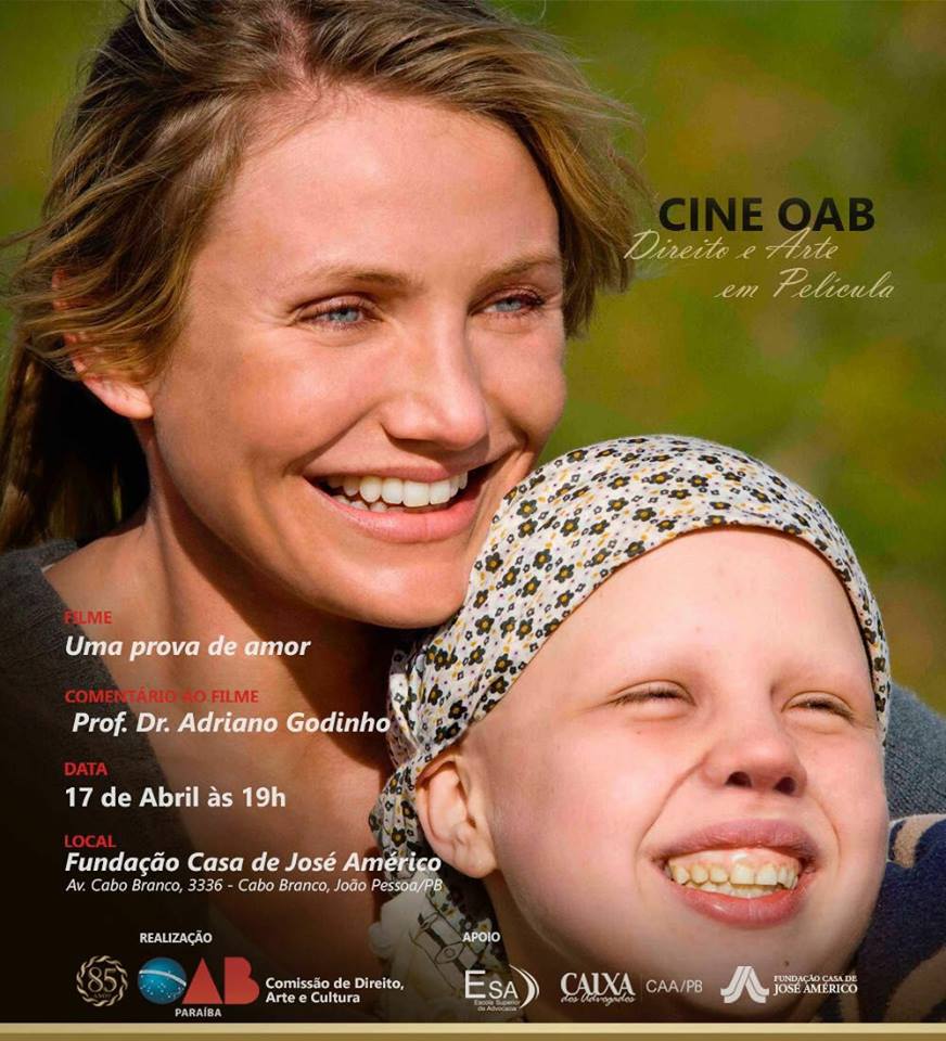 Projeto Cine OAB exibe nesta segunda-feira, Uma prova de amor; a entrada é gratuita