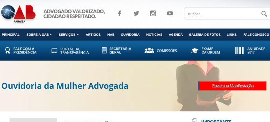 OAB-PB lança Ouvidoria da Mulher Advogada