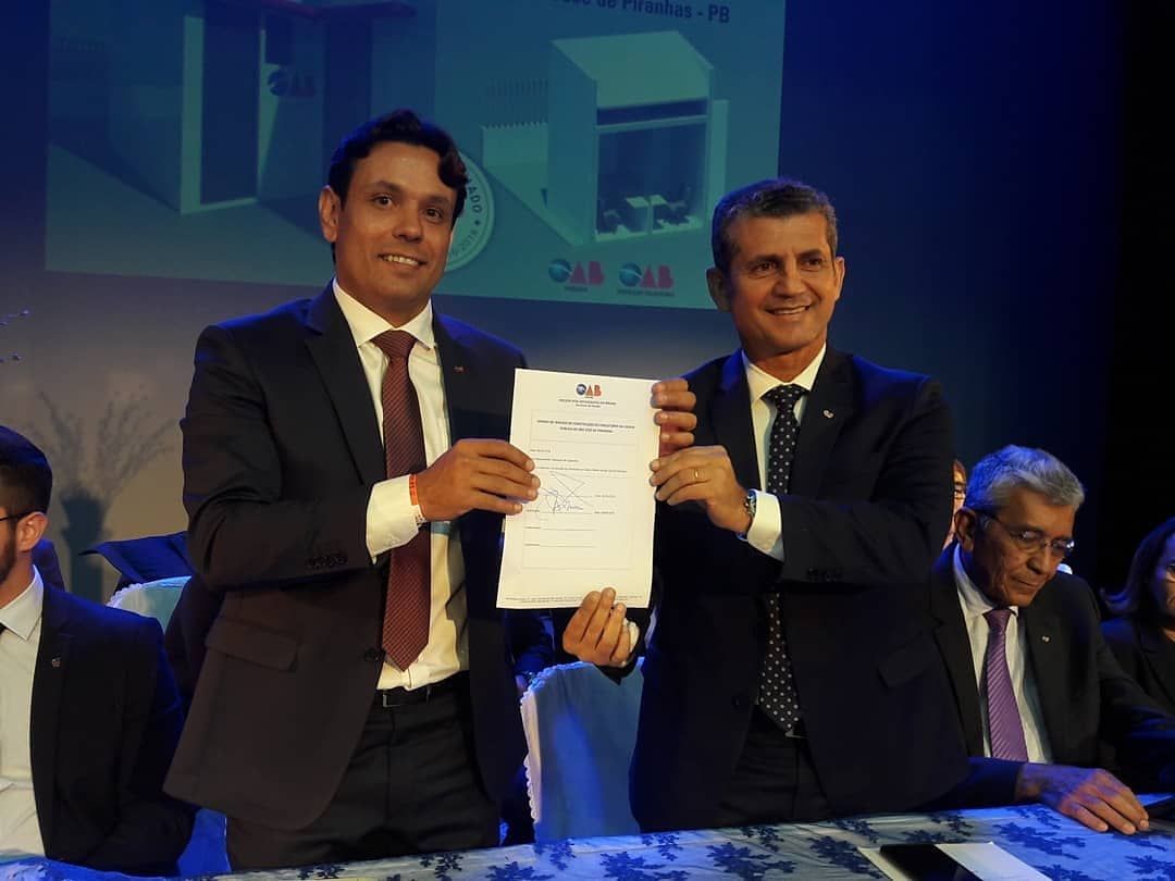 Paulo Maia e João de Deus assinam Ordem de Serviço para construção de Parlatório na cadeia Pública de São José Piranhas