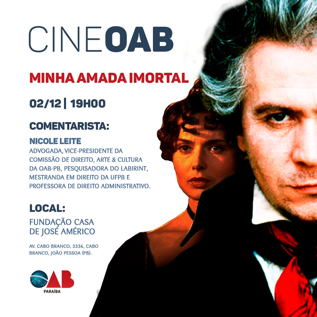 Cine OAB exibe na próxima segunda, ‘Minha Amada Imortal’, entrada é gratuita