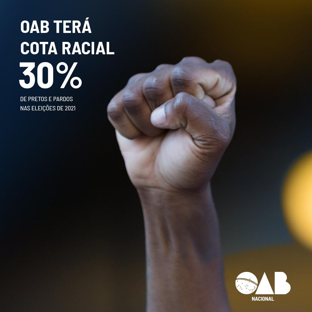 OAB terá cota racial de 30% para negros e pardos nas eleições de 2021